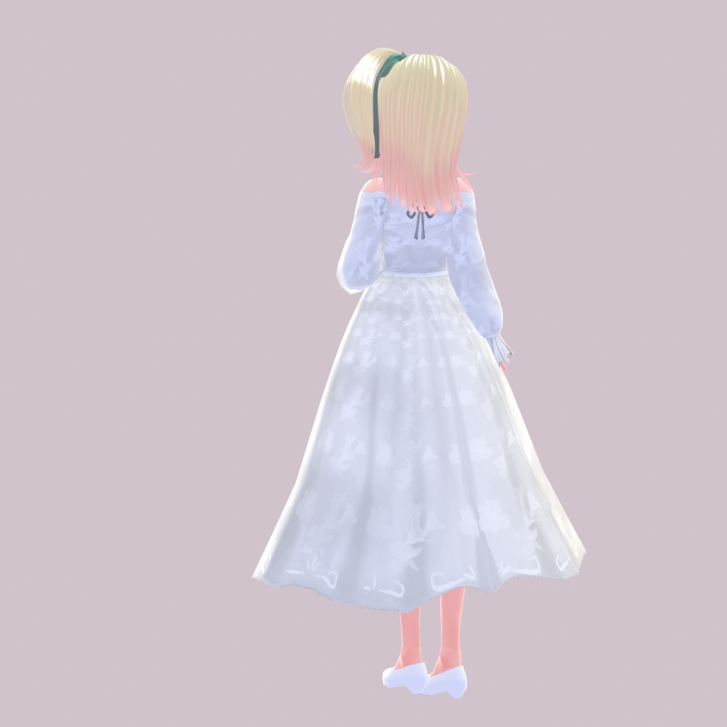 【VRoid正式版対応】【オフショルダー】31ワンピース【無料版あります】