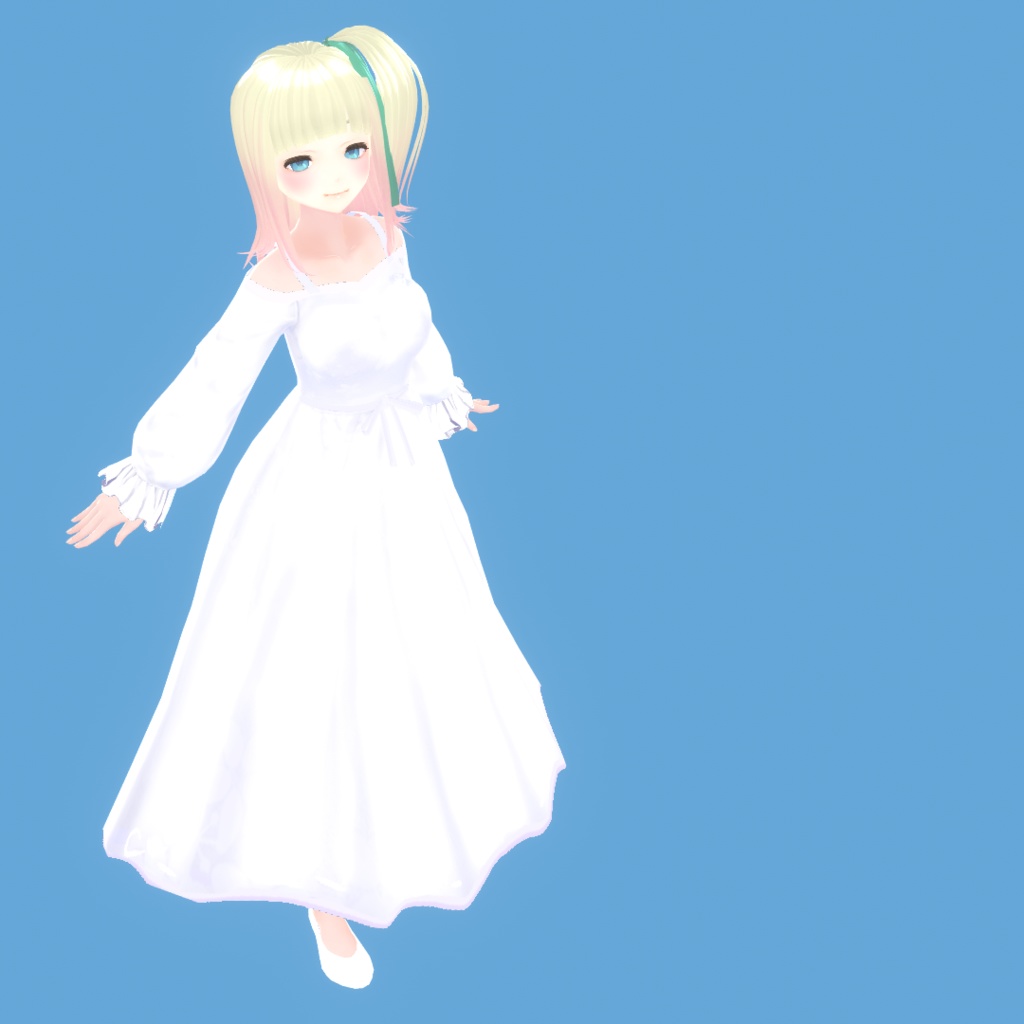 【VRoid正式版対応】【オフショルダー】31ワンピース【無料版あります】