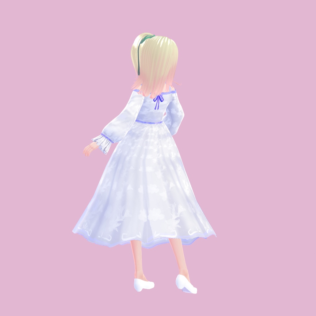 【VRoid正式版対応】【オフショルダー】31ワンピース【無料版あります】