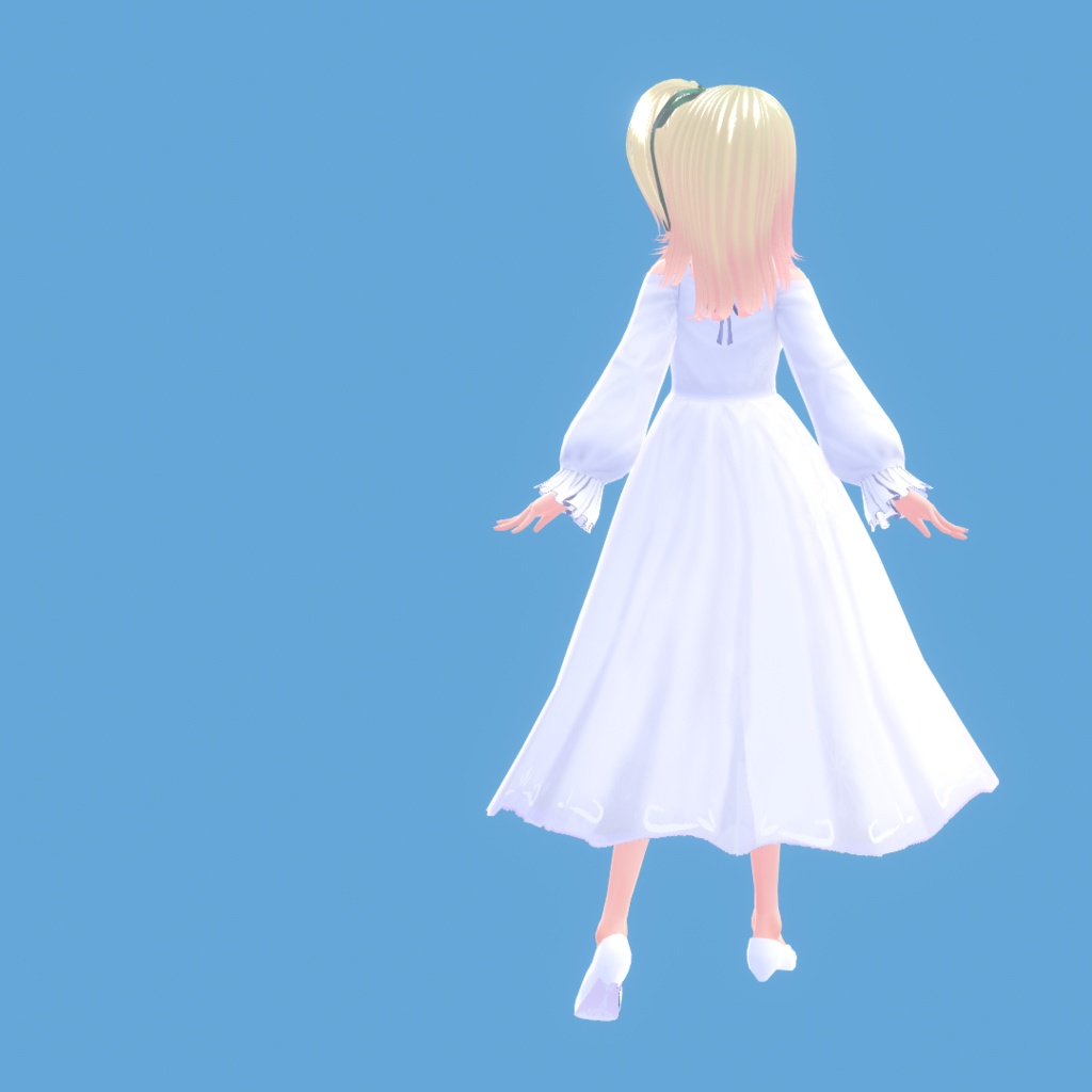 【VRoid正式版対応】【オフショルダー】31ワンピース【無料版あります】