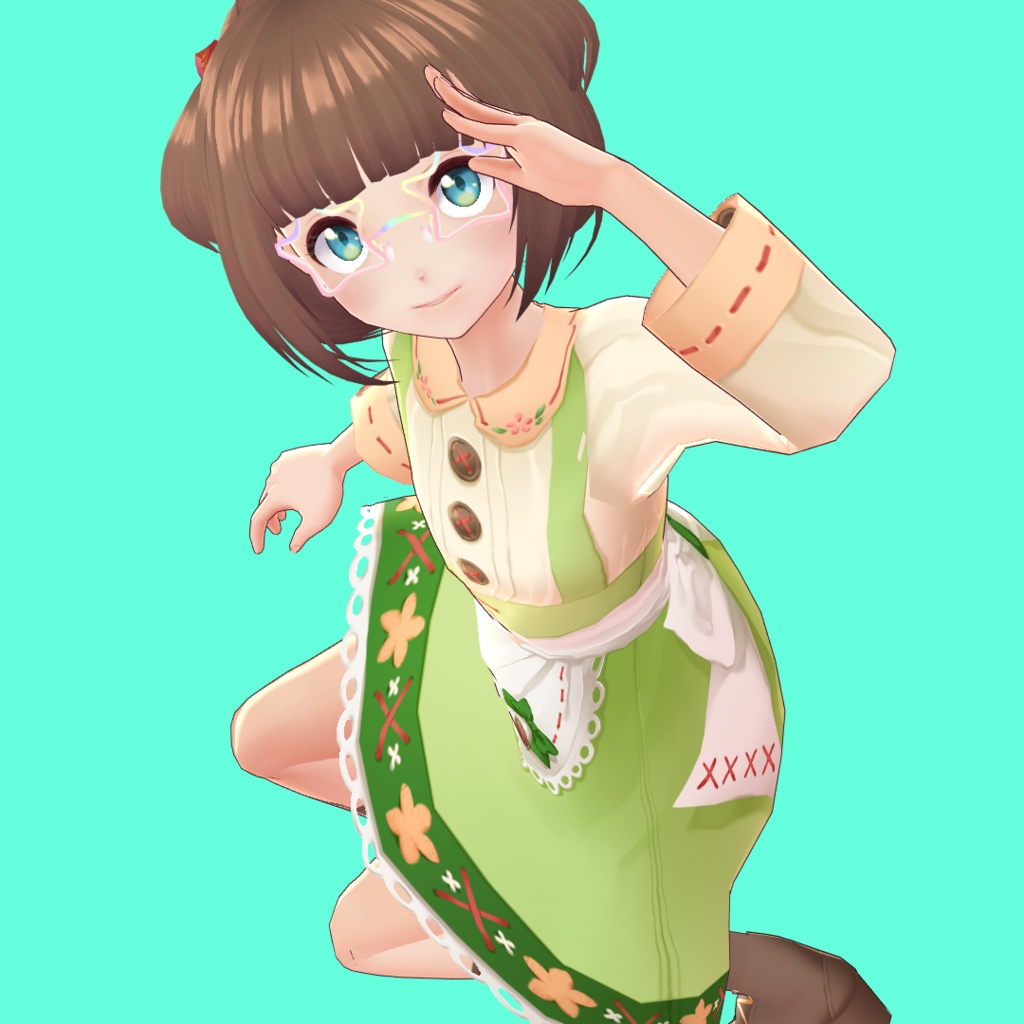 【vroid】ヘアプリセット№162【party people sunglass パリピ眼鏡】【無料配布】