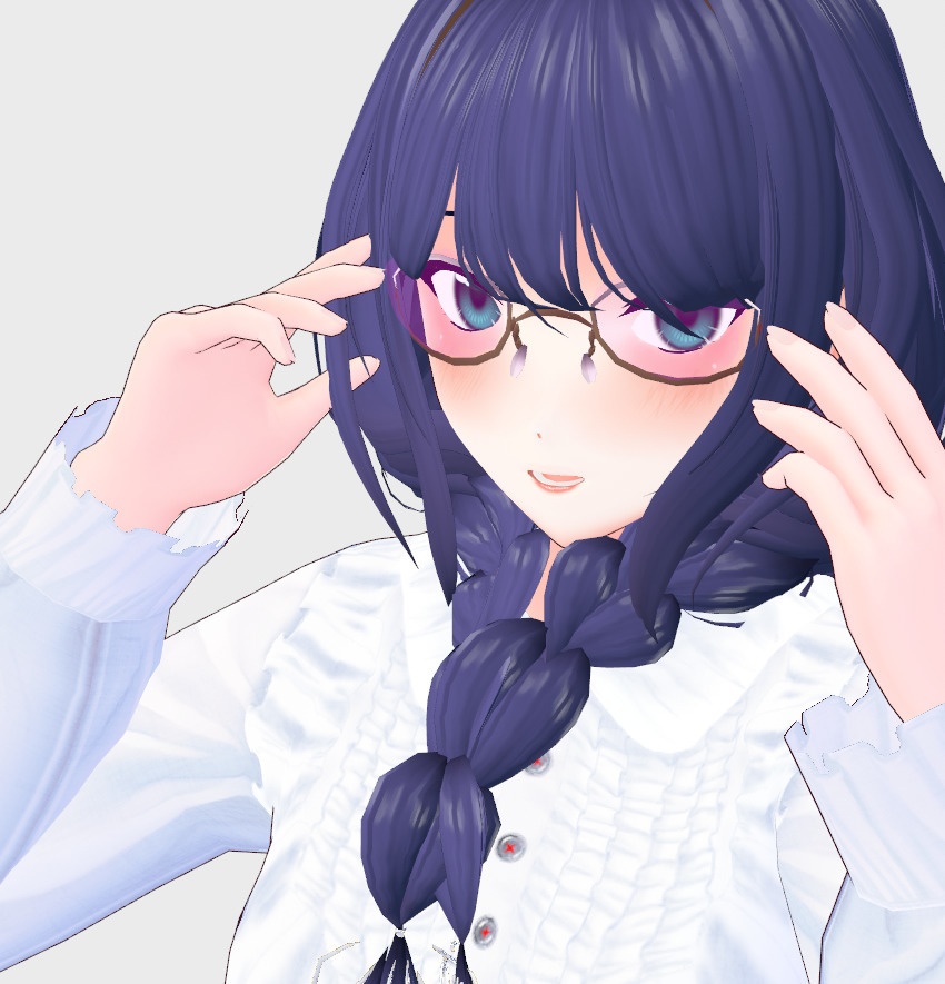 【vroid正式版用配布】オーバルフレームは伊達じゃない【眼鏡】