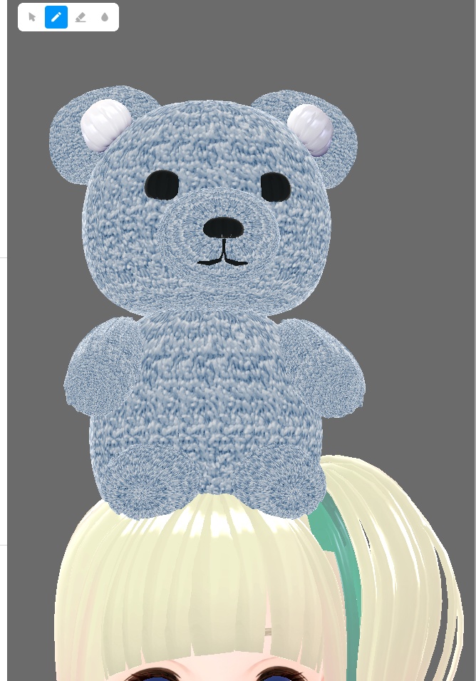 【vroidhair】頭部座りあみぐるみくま【12色】配布有