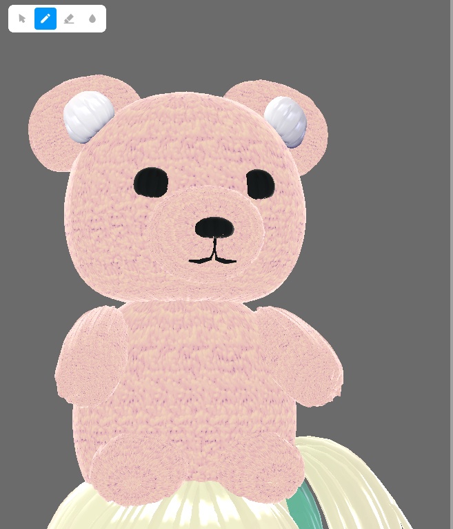 【vroidhair】頭部座りあみぐるみくま【12色】配布有