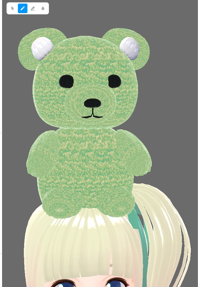 【vroidhair】頭部座りあみぐるみくま【12色】配布有