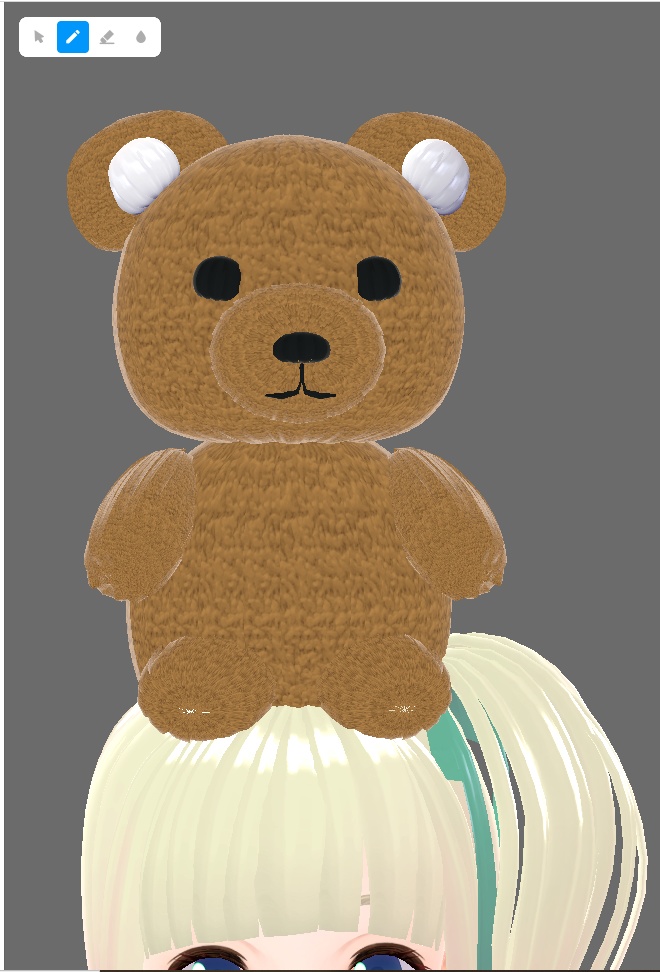 【vroidhair】頭部座りあみぐるみくま【12色】配布有