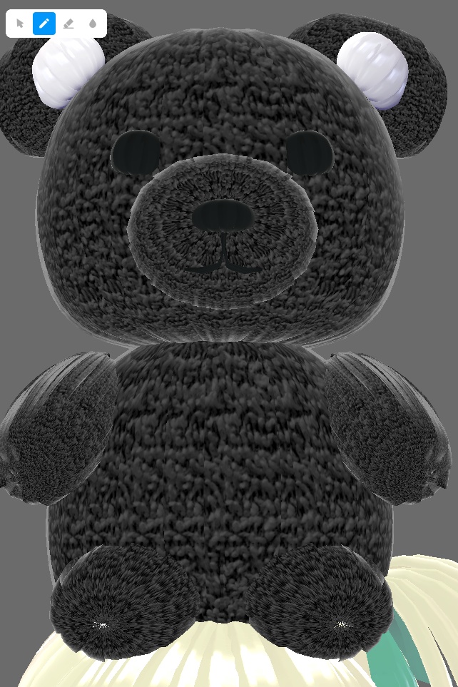 【vroidhair】頭部座りあみぐるみくま【12色】配布有