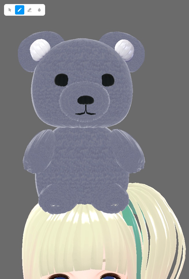 【vroidhair】頭部座りあみぐるみくま【12色】配布有