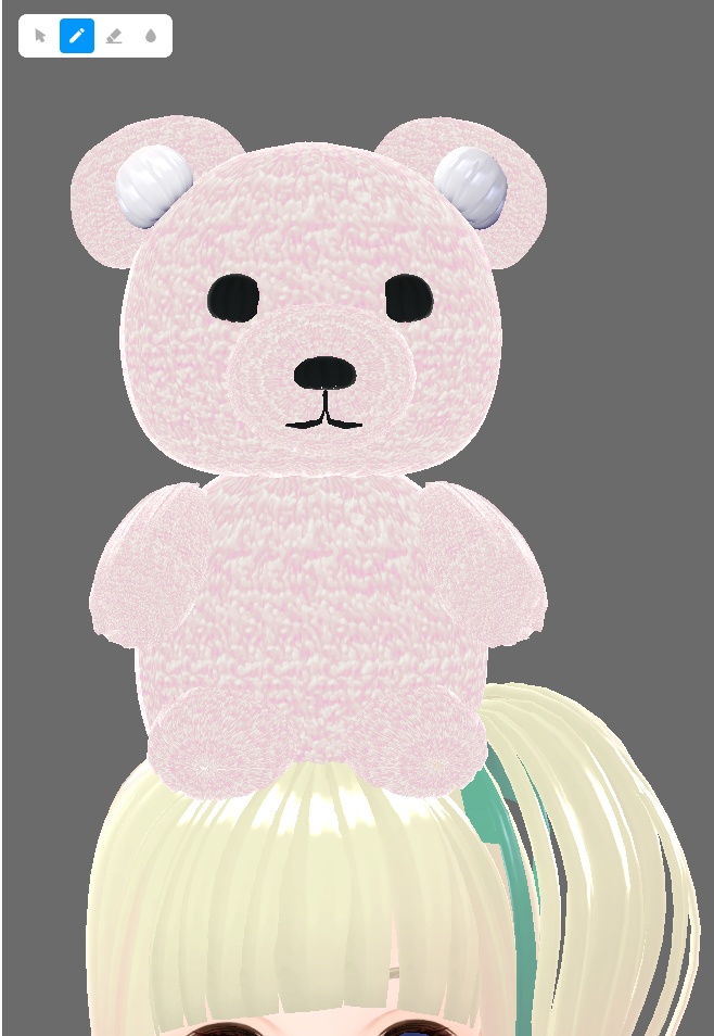 【vroidhair】頭部座りあみぐるみくま【12色】配布有