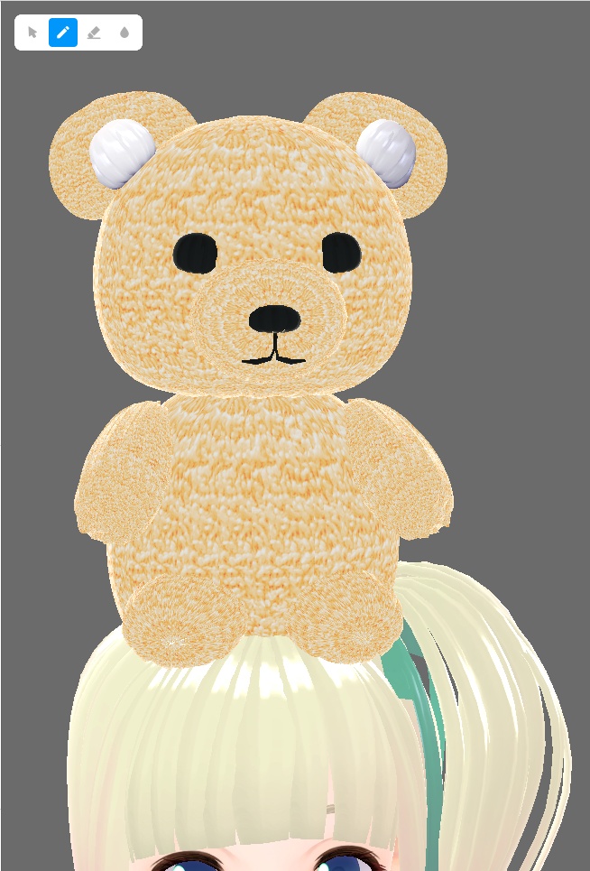 【vroidhair】頭部座りあみぐるみくま【12色】配布有