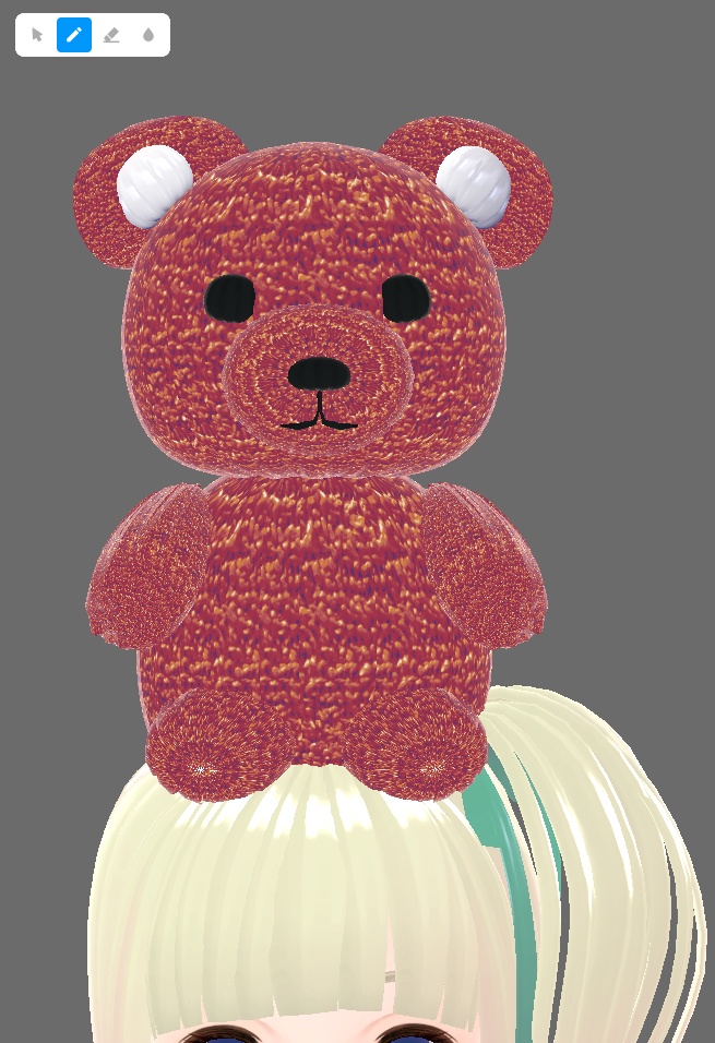 【vroidhair】頭部座りあみぐるみくま【12色】配布有