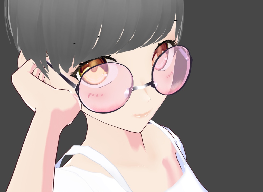 【カスタムアイテム追加】【VRoid】ラウンドフレームさんばんめ【眼鏡】