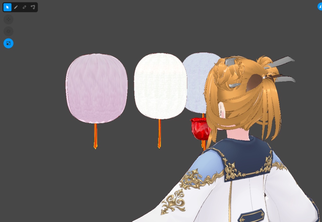 VRoidhairitem【りんごあめちゃん】縁日のおかし #ちーず工房