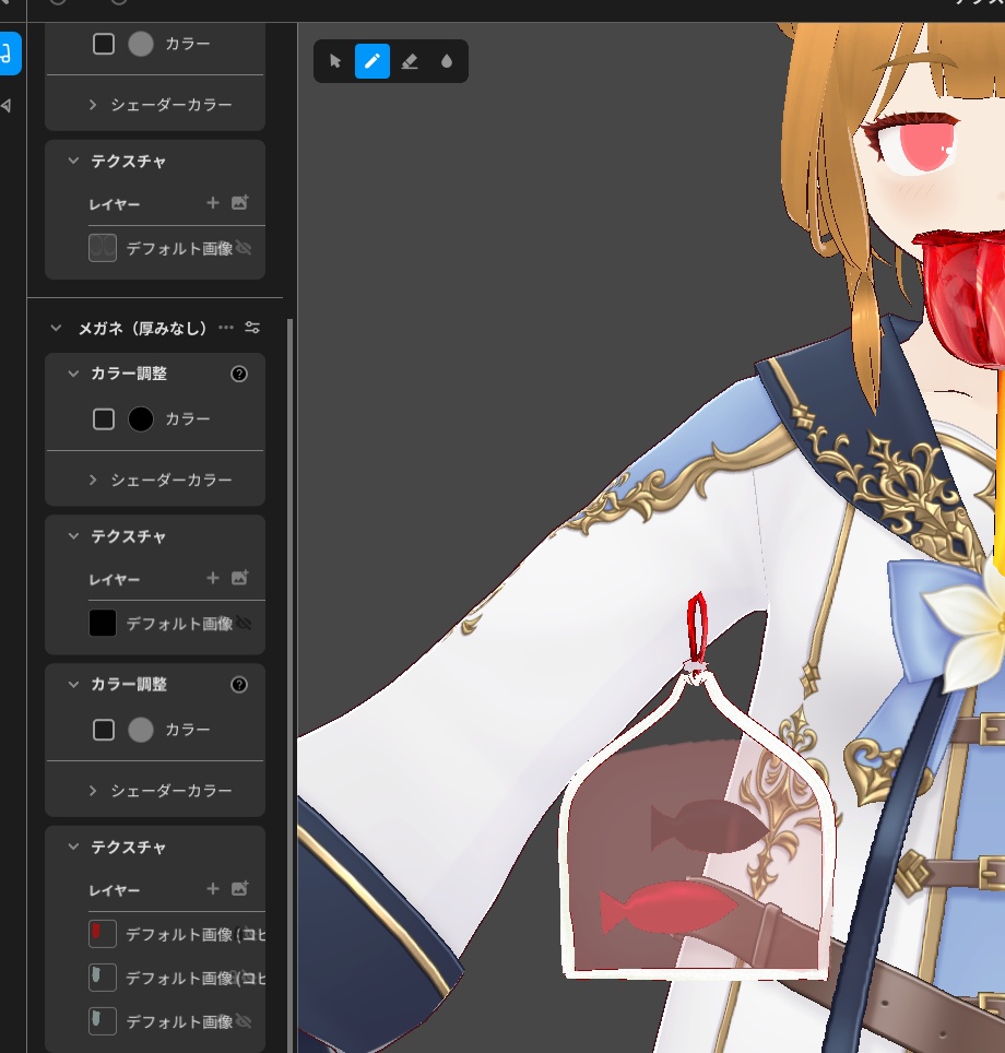 VRoidhairitem【りんごあめちゃん】縁日のおかし #ちーず工房