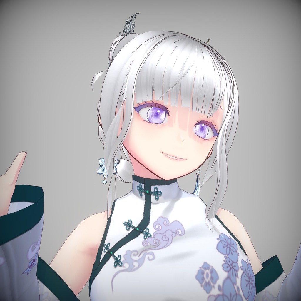 【VRoid】お団子髪と鳳凰簪2024【髪型】【髪飾り】