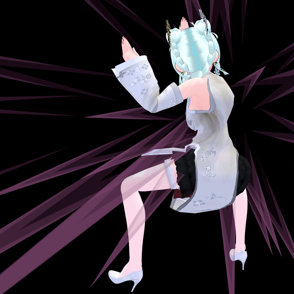 VRoid衣装アイテム「雲流浮花」【Chinadress】