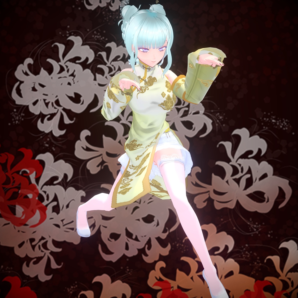 VRoid衣装アイテム「雲流浮花」【Chinadress】