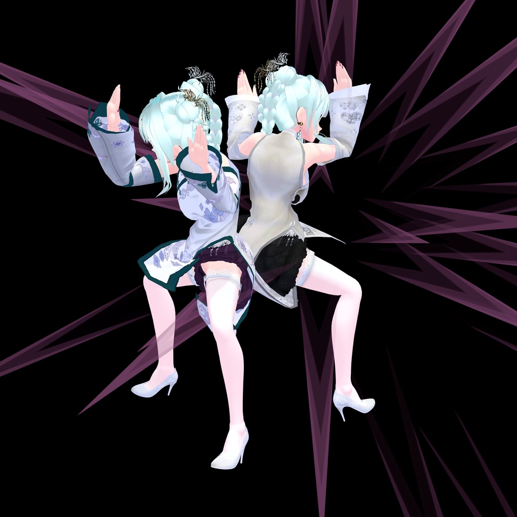 VRoid衣装アイテム「雲流浮花」【Chinadress】