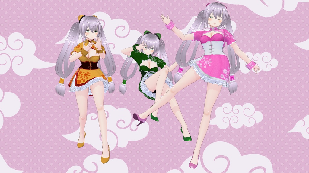 VRoid用チャイナミニ「名花十推」