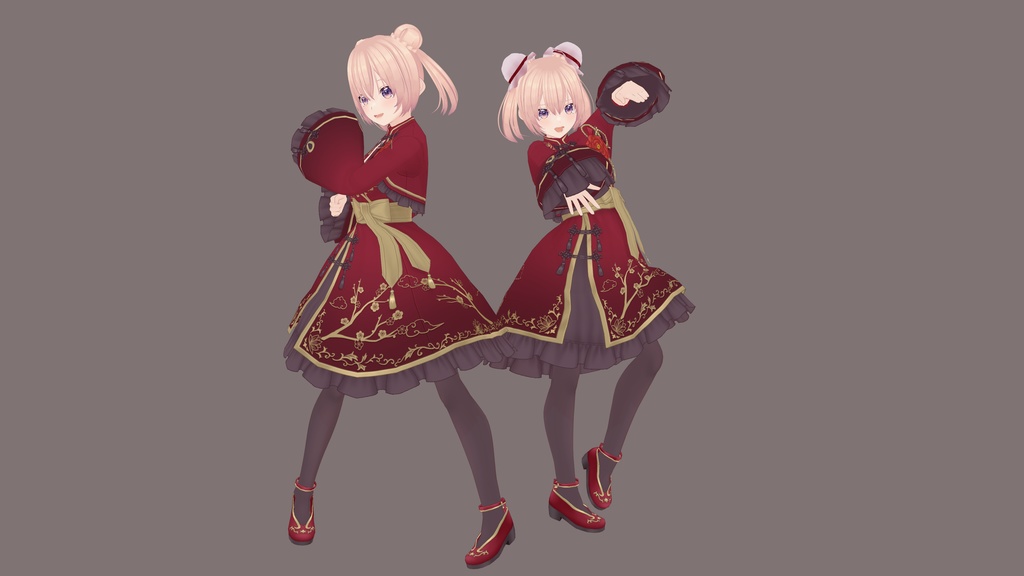 VRoidアクセサリー プリセットお団子頭用シニョンカバーセット