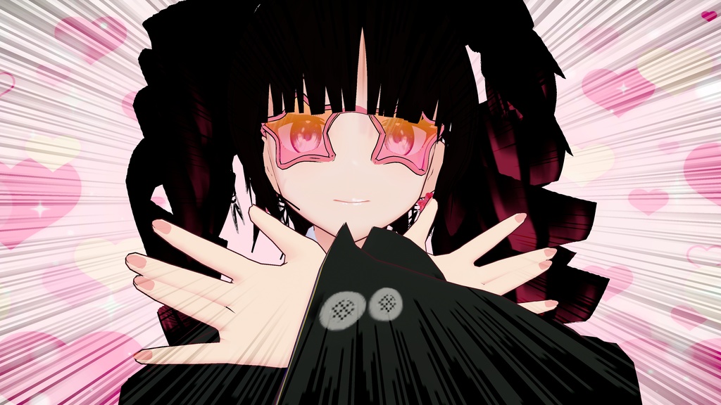 【配布もあります】VRoidアクセサリー スーパーパリピフレームリメイク