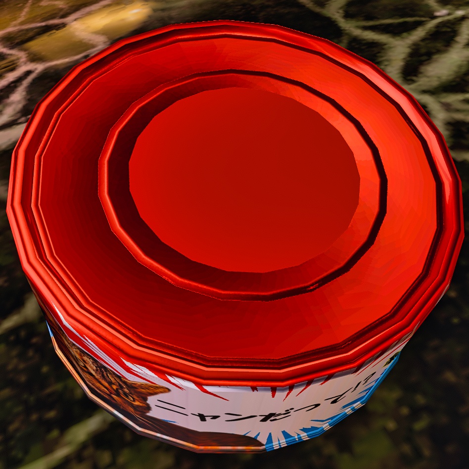 canned foods ローポリ猫缶