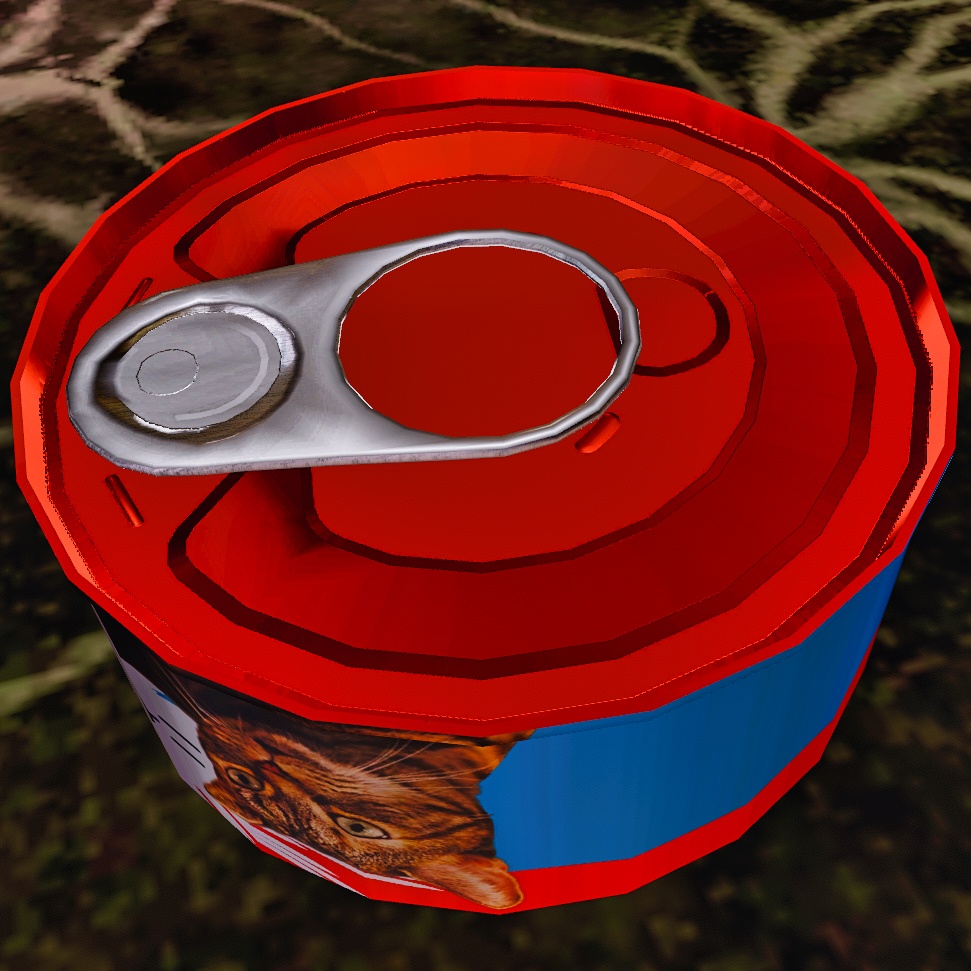 canned foods ローポリ猫缶