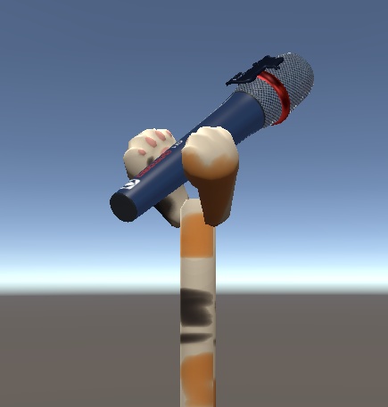 猫の手で挟むマイクスタンド / Cat's Paw Microphone Stand