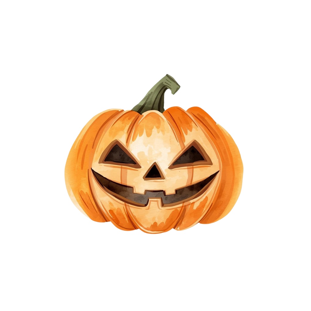 ふんわりハロウィンの小さな魔法クリップアート