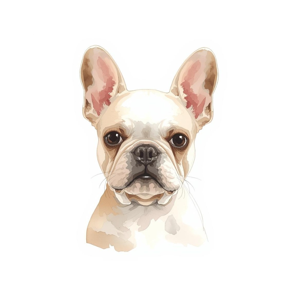 やさしいタッチの子犬たちの水彩クリップアート