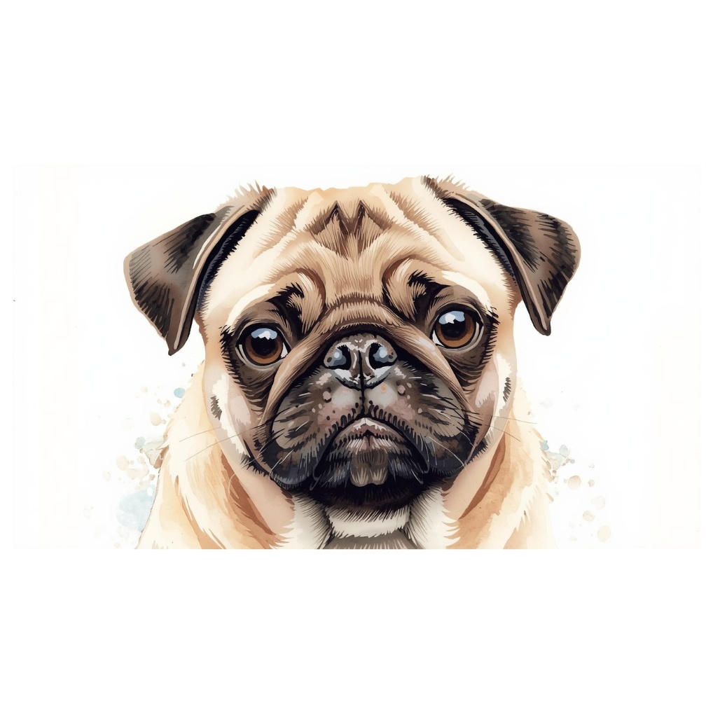 やさしいタッチの子犬たちの水彩クリップアート