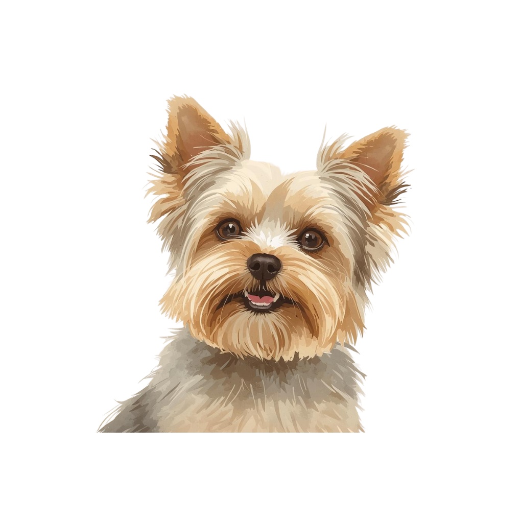 やさしいタッチの子犬たちの水彩クリップアート