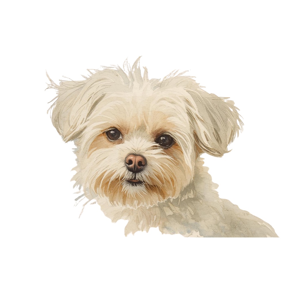 やさしいタッチの子犬たちの水彩クリップアート