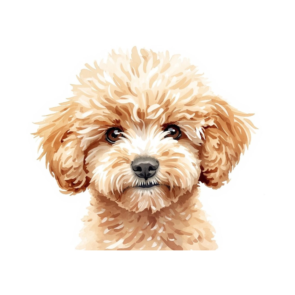 やさしいタッチの子犬たちの水彩クリップアート