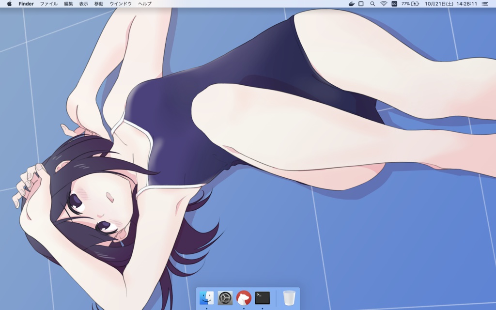 にのめちゃんイラスト スク水ver.