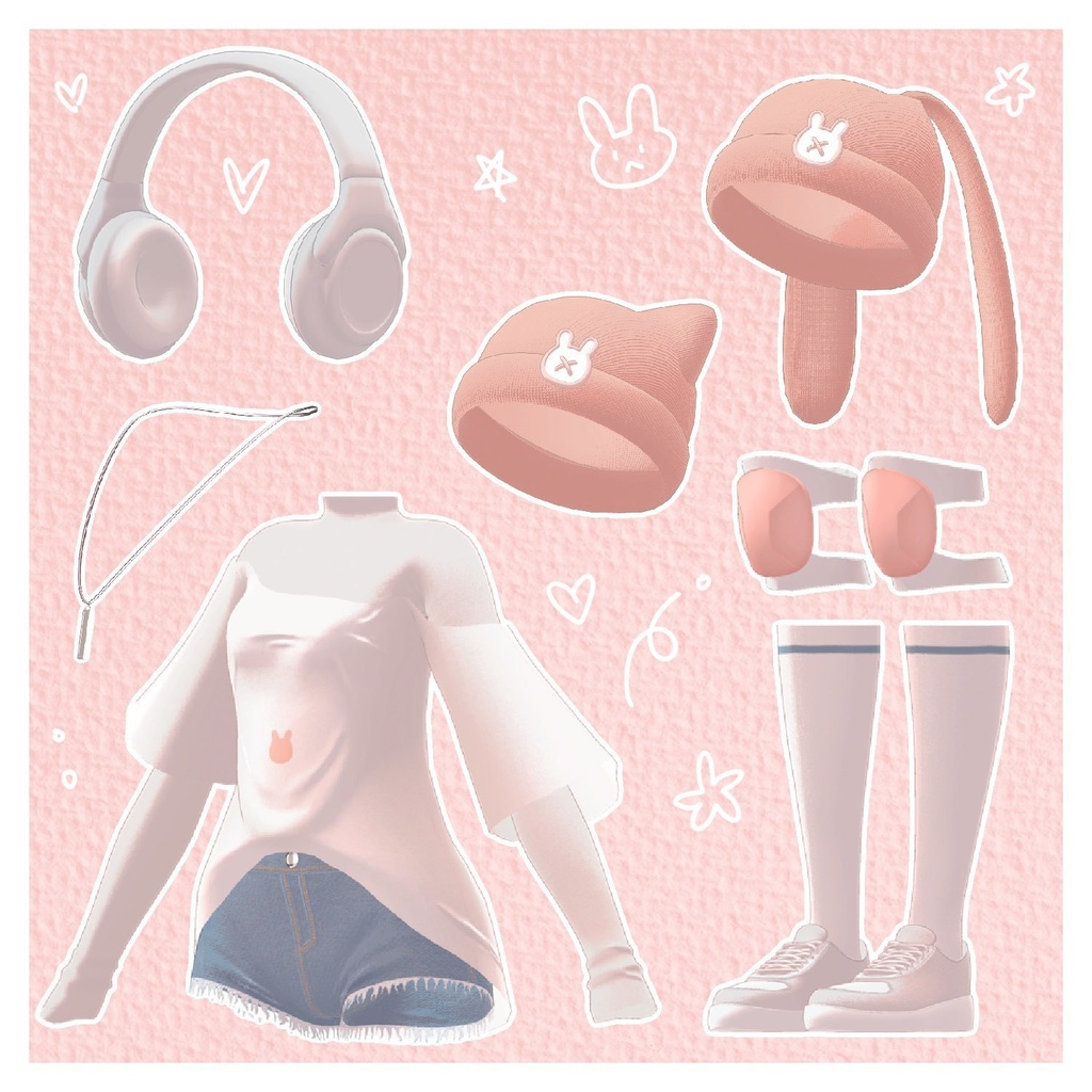 【6アバター対応】🐰 Skater Bunny 🐰