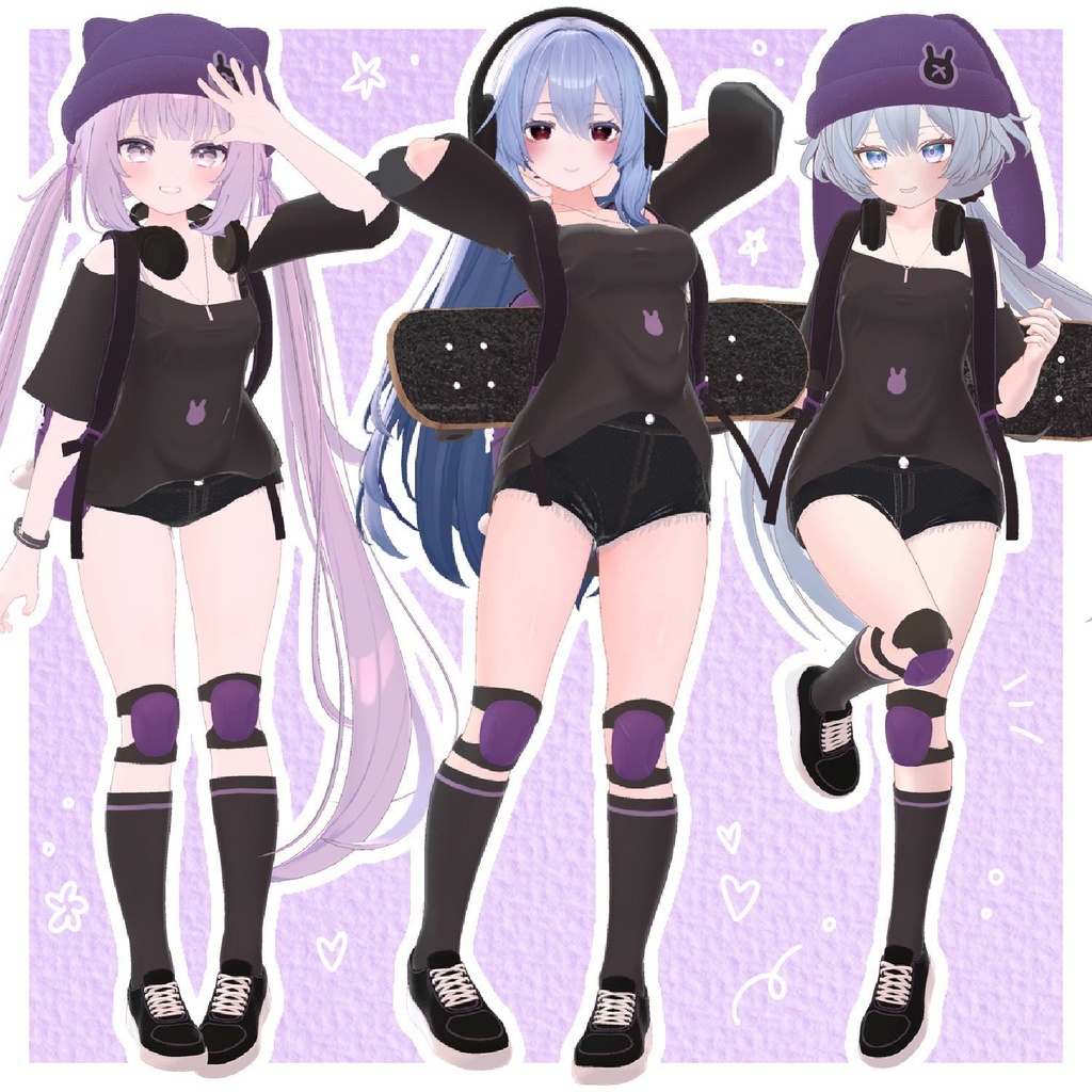 【6アバター対応】🐰 Skater Bunny 🐰