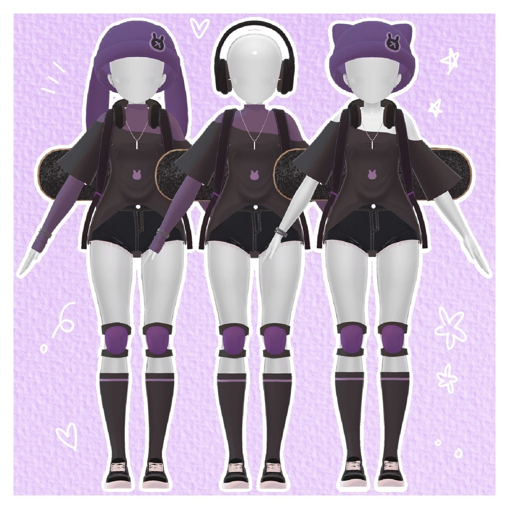 【6アバター対応】🐰 Skater Bunny 🐰