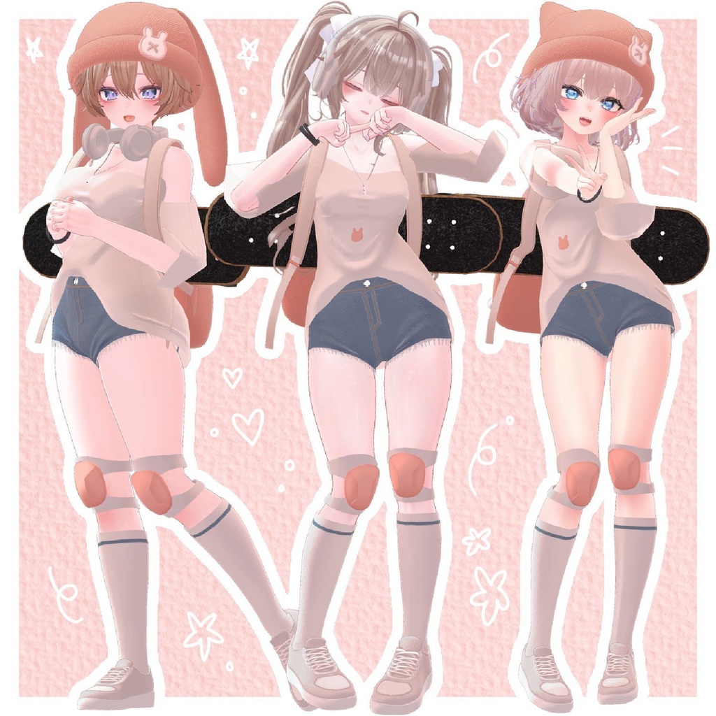 【6アバター対応】🐰 Skater Bunny 🐰