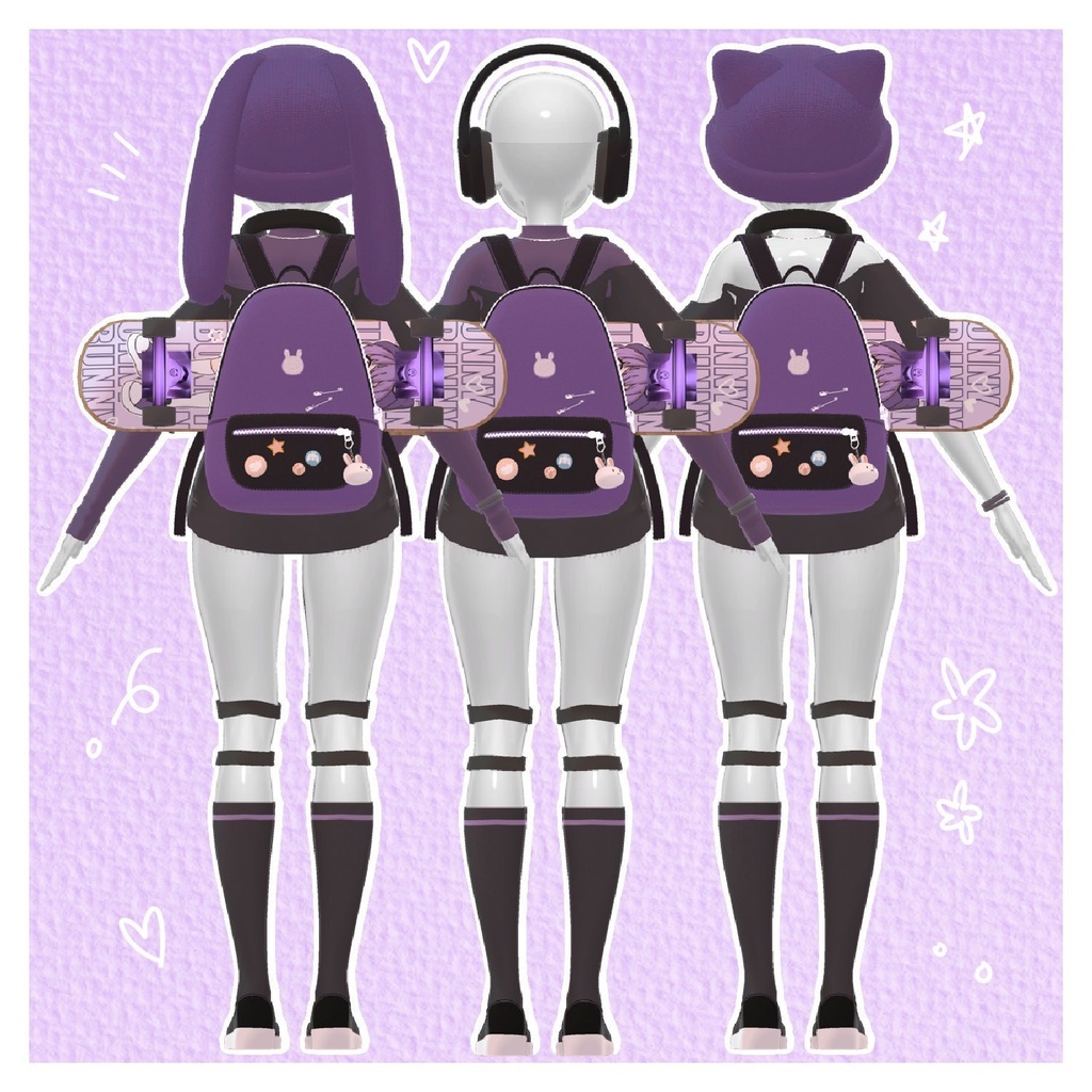 【6アバター対応】🐰 Skater Bunny 🐰