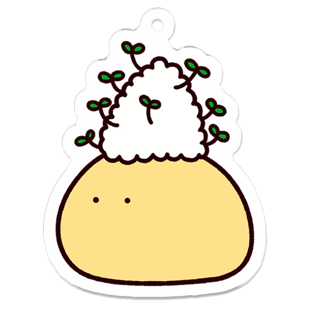 アクリルキーホルダー 雪山おろしの芽吹き。