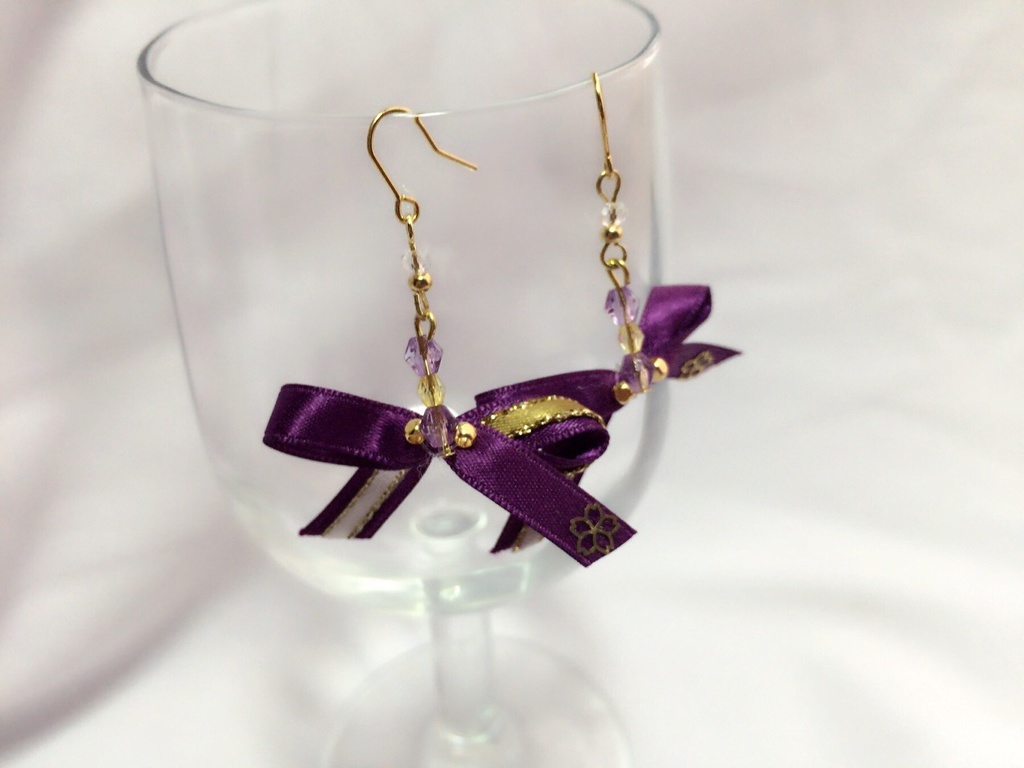 【刀剣乱舞イメージ】リボンチャームピアス・イヤリング