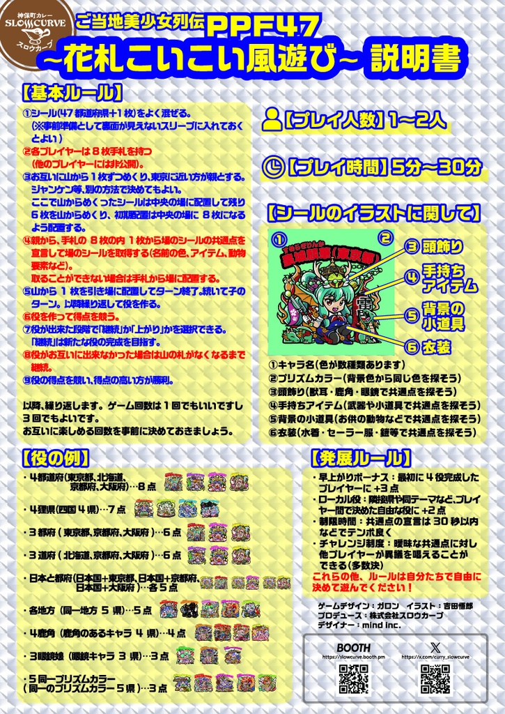【お知らせ】「PPF47～花札こいこい風遊び～」説明書PDF配布に関して