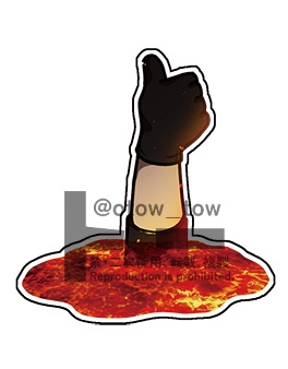 アクスタ：親指を立てながらマグマに沈むウェスカー