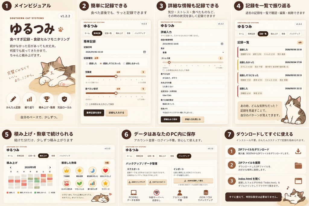 ゆるつみ|食べたい気持ちの記録アプリ【Windows】