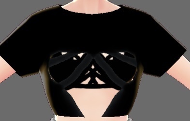 Heart shape cut-out shirt for Vroid models - multiple colour options