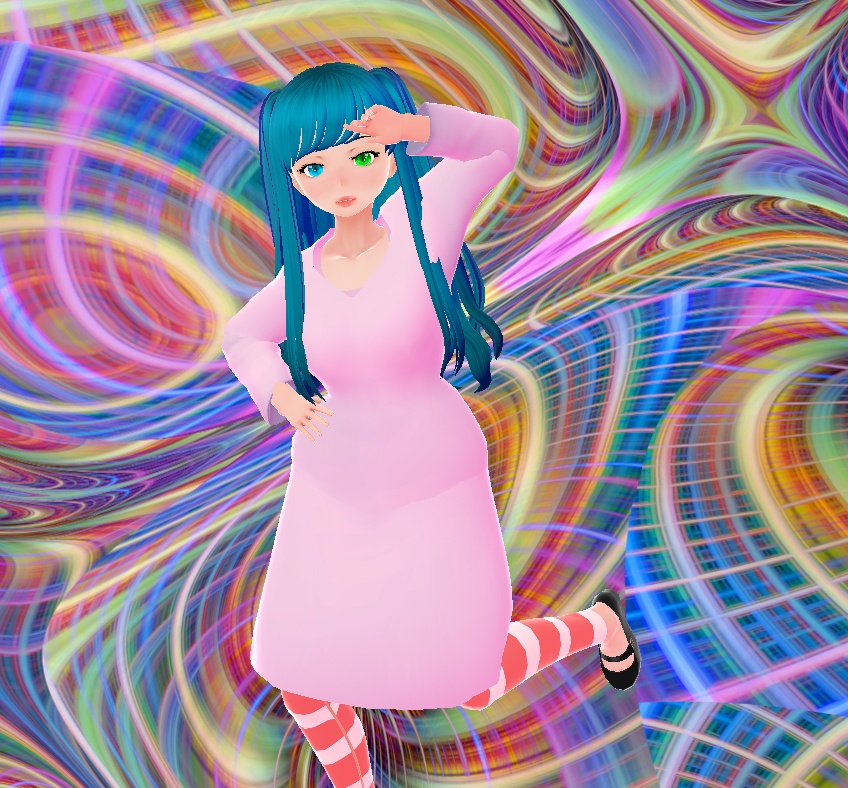 Simple nightdress with custom colours for Vroid use