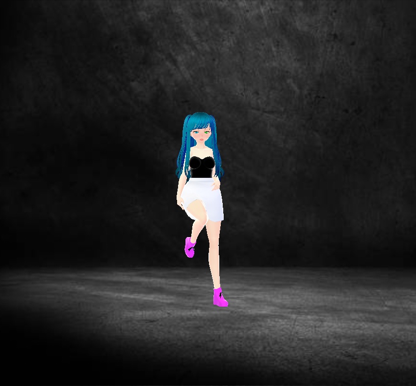 Bright pink heeled boots for vroid use