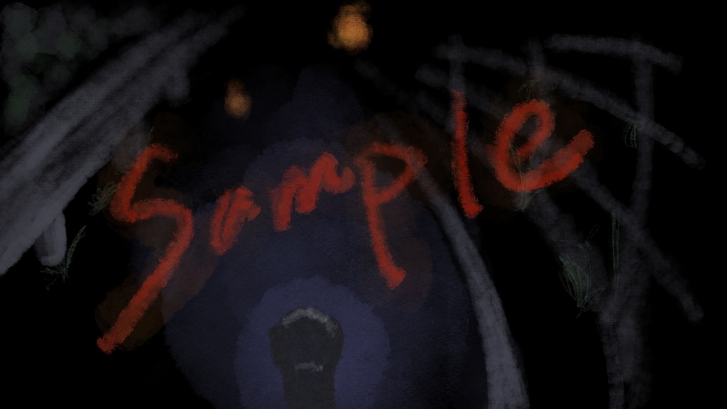 肝試し　背景　イラスト