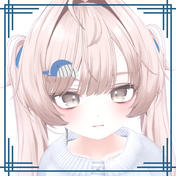 【3Dアクセサリー】くじらのクリップ 4色セット vol.1